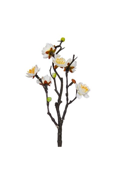 OEM Ramură Artificială cu Flori de Migdal Albe 29 cm – Decor Realist pentru C...