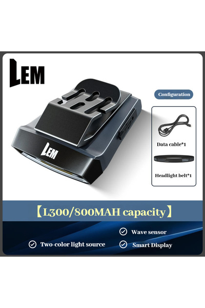 Choice 1PC LEM COB Headlight Rechargeable Ultralight USB Head Flashlight 180l...