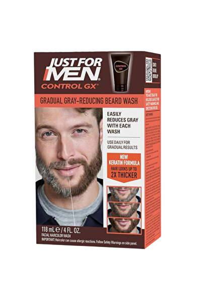 Just For Men Șampon pentru barbă, Control GX, Reduce treptat firele albe, 118 ml