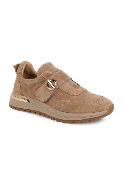 Libero Pantofi sport de damă L031.27100603 Nut/Bej din piele de căprioară aut...