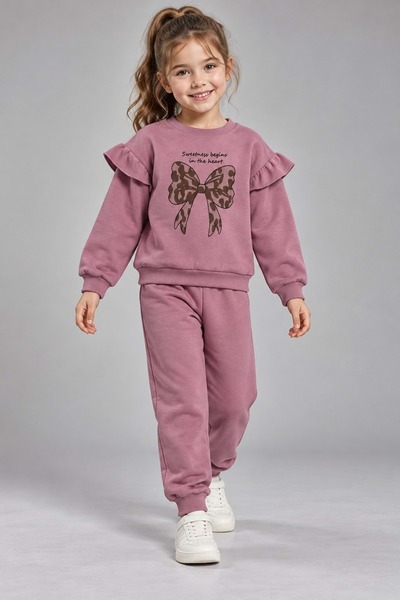 Mnk Baby&Kids Спортни екипи - Розово - Графика