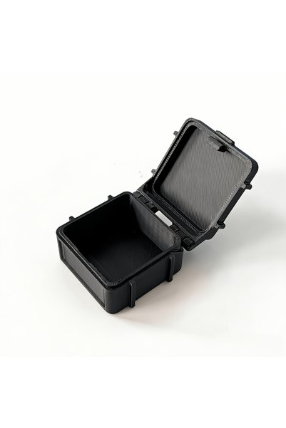 Choice black 1pc Small Hardware Storage Box, Stackable Design Sealed Bayonet ...