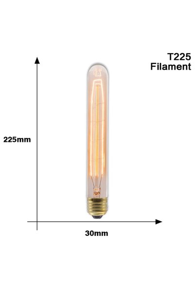 Choice E27 40W 220V T225 Filament Retro Edison Light Bulb E27 40W 220V A60 ST...
