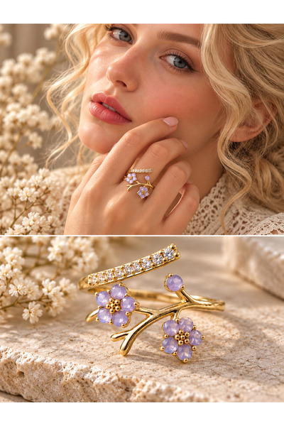 Retrobird Bijou Rings - Purple - Without Stone