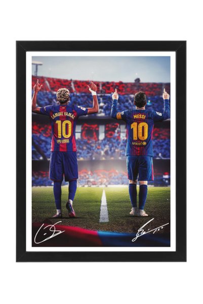 Boomah Accessories Lionel Messi and Lamine Yamal Barcelona Printed Autograph ...