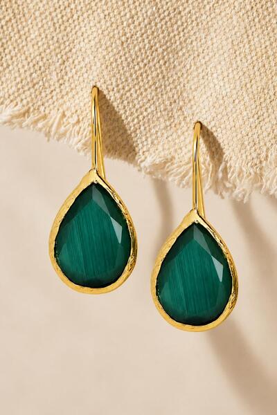 New Obsessions Drop cat eye earrings