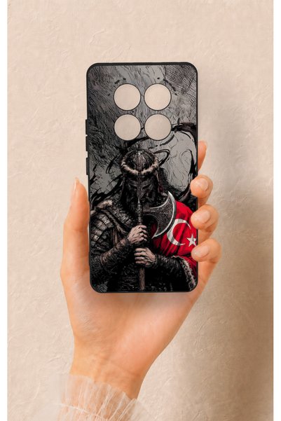 Vip Case حافظة سيليكون متوافقة مع Redmi Note 14 Pro 5G بنمط المحارب التركي
