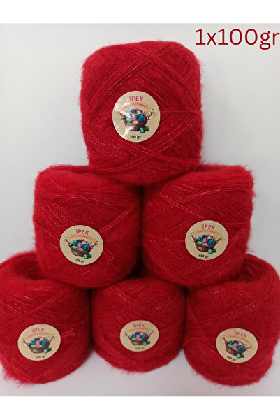 İPEK YÜN İPLİK DÜNYASI Fir de tricotat Angora (Roșu) 100gr