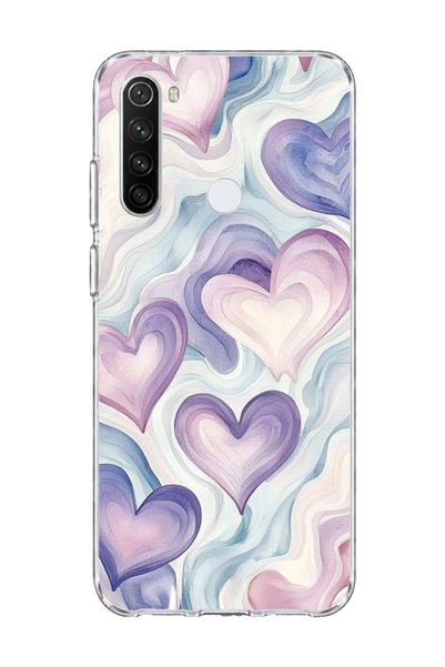 lelia حافظة هاتف شفافة متوافقة مع هاتف Redmi Note 8 مطبوع عليها رخام على شكل ...