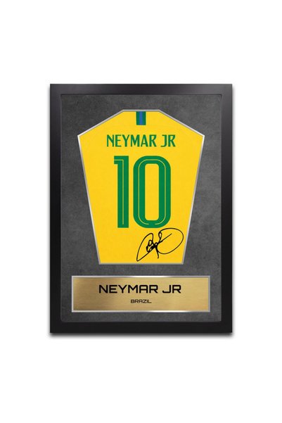 Boomah Accessories Neymar Jr Brazil with Printed Autograph Framed Poster 21x3...