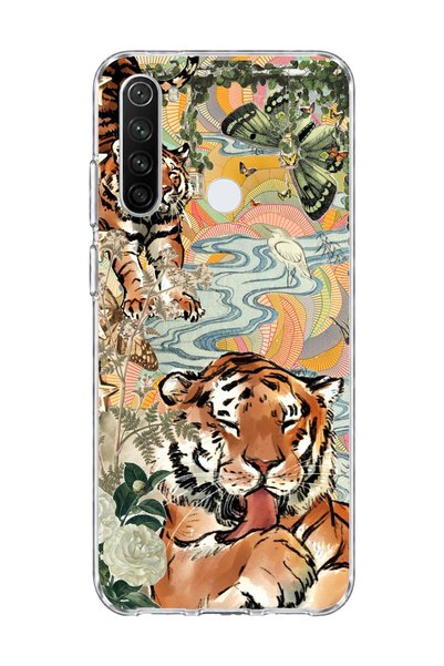 lelia Redmi Note 8 Compatible Tiger Oriental Printed Transparent Phone Case