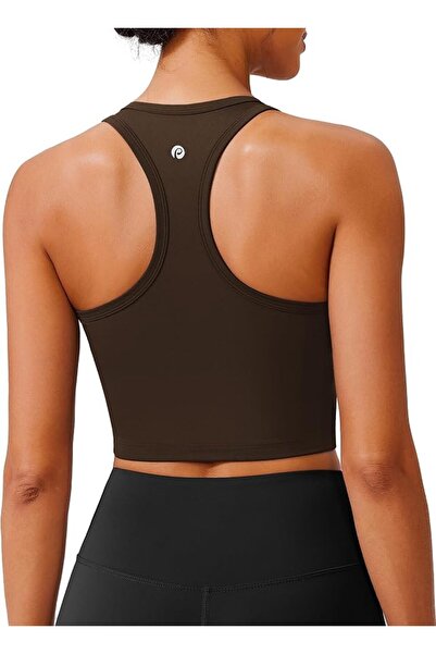 GENERAL PINSPARK Sports Bra Longline Racerback Tank Tops for Women Padded Wor...
