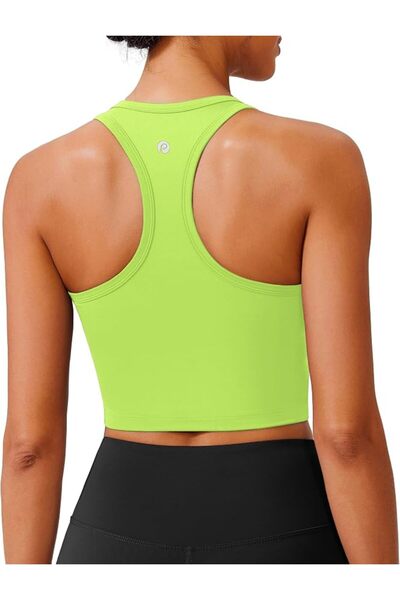 GENERAL PINSPARK Sports Bra Longline Racerback Tank Tops for Women Padded Wor...