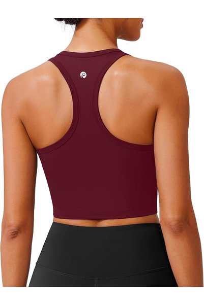 GENERAL PINSPARK Sports Bra Longline Racerback Tank Tops for Women Padded Wor...
