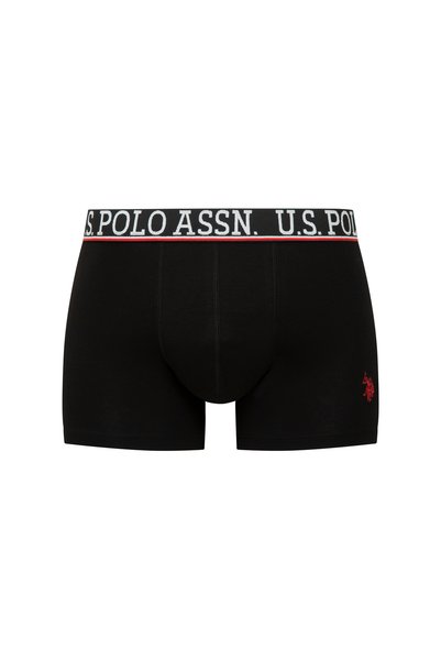 U.S. Polo Assn. Boxeri pentru bărbați, negru - negru - roșu, pachet de 3