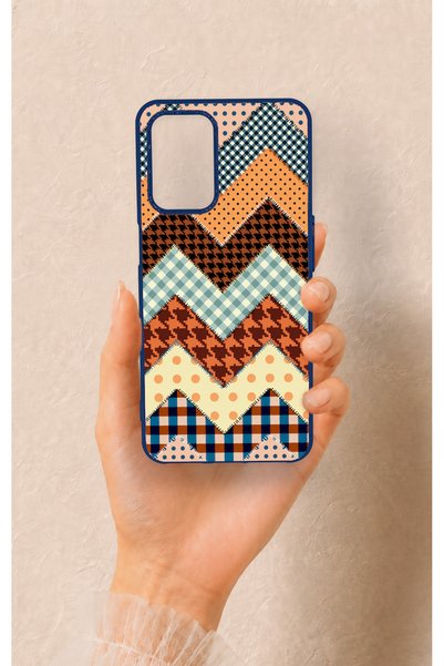 Vip Case Oppo A54 Compatible Colorful Knitted Patterned Silicone Case
