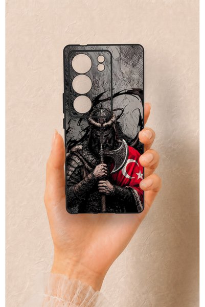 Vip Case Vivo V29 Compatible Turkish Warrior Patterned Silicone Case