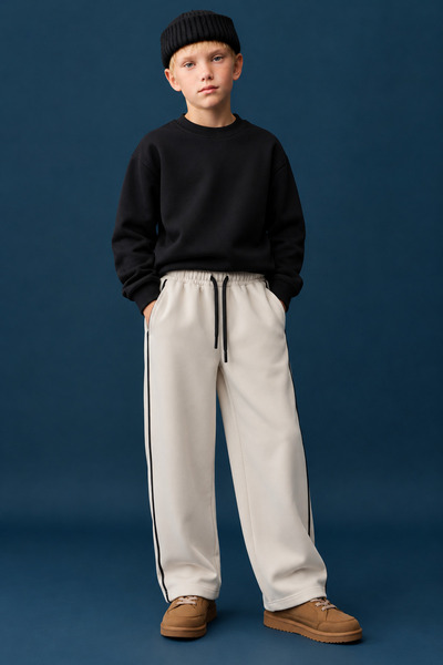 Joi Kids Boys' and Teenagers' Wide Leg Sweatpants with Side Piping