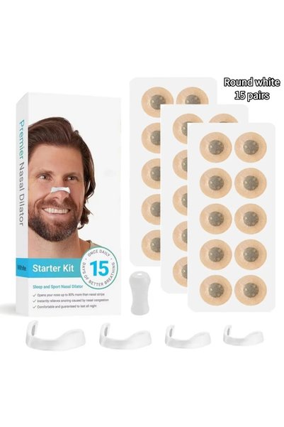 Choice Round white-15 pairs Magnetic Nasal Dilator Kit 15Pcs/30Pcs Nose Strip...