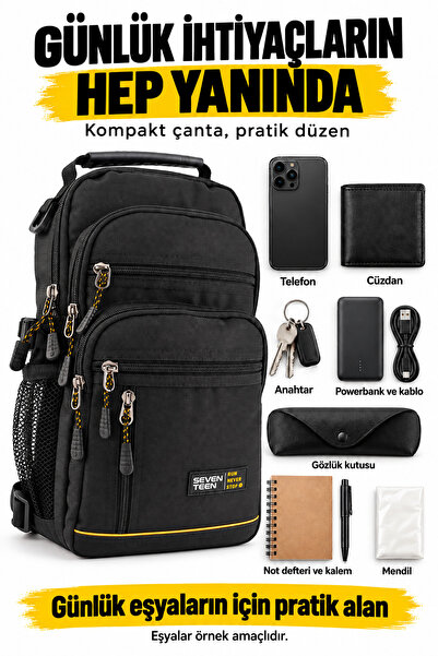 SEVENTEEN Shoulder Bags - Black - Plain