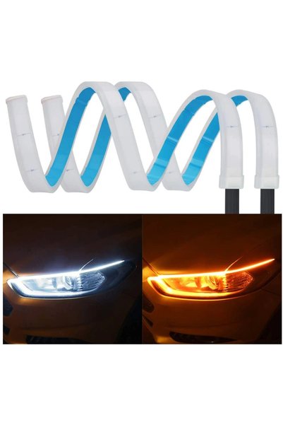 OEM Set 2 Benzi Matrix 45CM LED flexibile pentru faruri-alb si galben