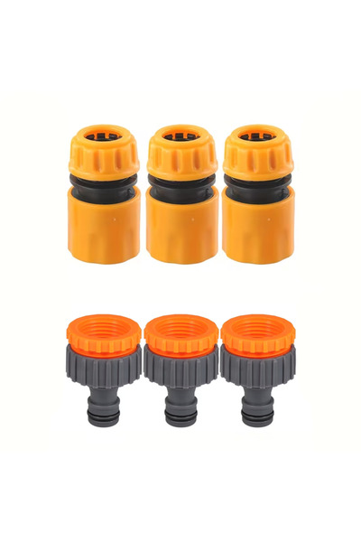 Choice 6-piece set 6/10-Piece Hose Quick Connector Kit | 3/4" & 1/2" | Thread...