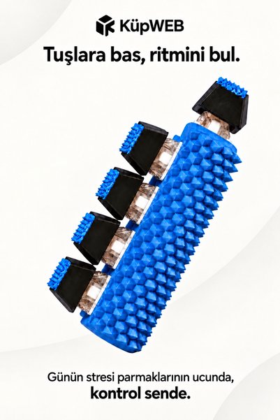 Kupweb 5 Tuşlu Mekanik Stres Oyuncağı Dikenli Dokulu Duyusal Fidget Clicker 3...