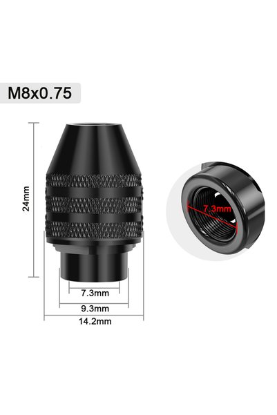 Choice M8x0.75 XCAN Multi Drill Chuck Keyless M7 M8 0.3-3.2mm Mini Keyless Dr...