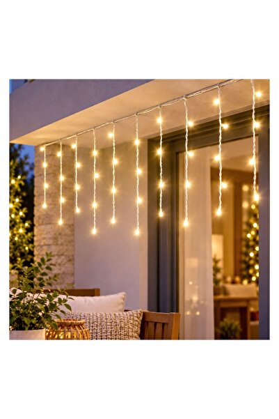 OEM Perdea Luminoasă Solară 200 LED, 12 m – Decor Exterior cu Alimentare Solară