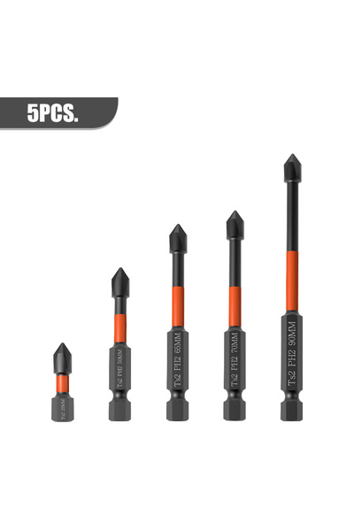 Choice 5pcs25-90mm Strong Magnetic Batch Head PH2 Cross Screwdriver Set Impac...
