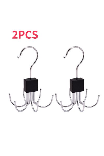 Choice 2pcs-black 1-16pcs 360° Rotating Belt Hanger Durable Metal Organizer f...