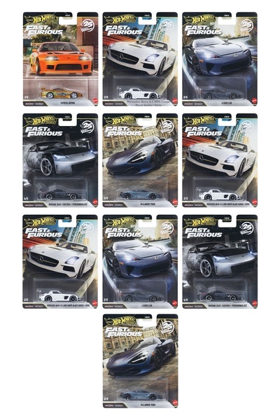 HOT WHEELS Premium Fast&Furious Hnw46-979R Set of 10