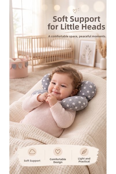 Generic Brand Baby Head and Neck Support Pillow |   U Design |   For Newborns...