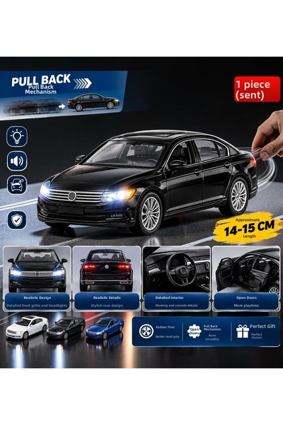 Toys فولكس فاجن باسات B8 1:32 نموذج سيارة معدني مصبوب بالقالب مع أضواء وصوت، ...