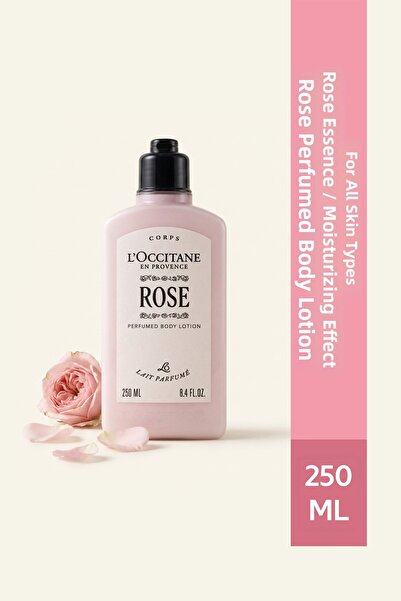 L'Occitane Rose Perfumed Moisturizing Body Lotion, with Rose Extract, 250 ml