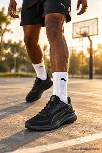 Puma SC-4394 Μαύρα Unisex Άνετα Αθλητικά Παπούτσια για Καθημερινή Χρήση