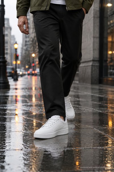 Puma CRT-9067 Мъжки бели удобни ежедневни маратонки, леки анатомични спортни ...