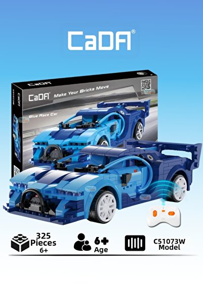 cada Blue Race Car with 325 Blocks 2.4Ghz Remote Control - Bluetooth Controll...
