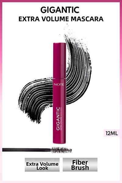 NOTE Gigantic Extra Volume and False Eyelash Effect Mascara - Black
