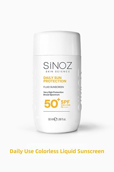 SİNOZ Cremă Solară Facială Lichidă SPF50 - Protecție Zilnică pentru Toate Tip...