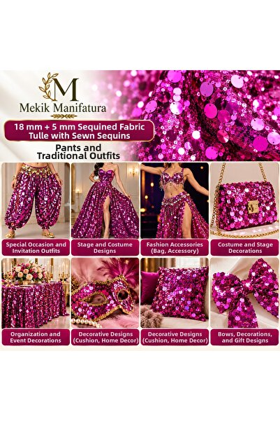 MEKİK MANİFATURA 18 mm & 5mm Sequin Fabric