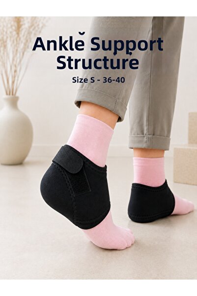 Lisinya Heel Support Sock Size S 36-40 Adjustable Velcro for Daily Use