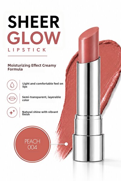 Pierre Cardin Sheer Glow Lipstick - Moisturizing Lipstick with a Glossy Finis...