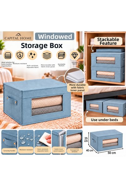 Capital Home Multipurpose Organizer Bag + Storage Box with Transparent Window...