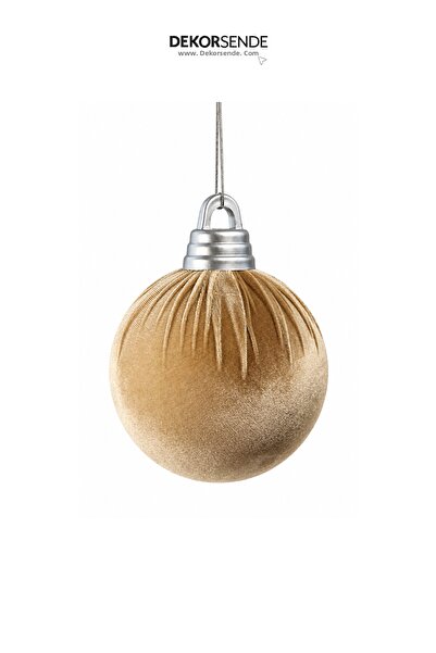 Dekorsende Christmas Tree Ball Velvet Champagne Ball 15 cm