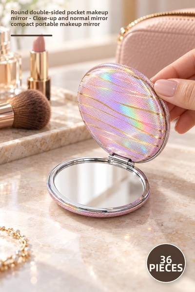 Yenilig 36 Pieces Round Double-Sided Pocket Makeup Mirror – Compact Portable ...