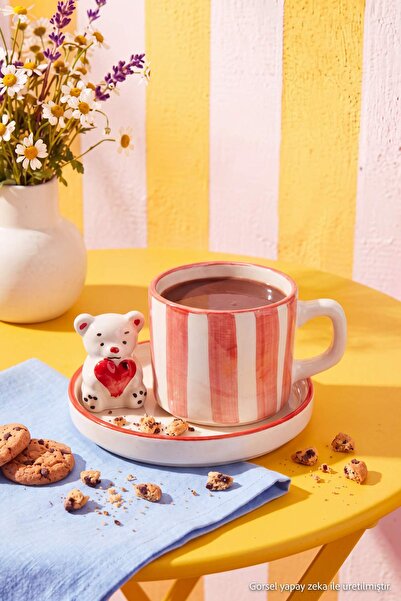 TRENDYOLMİLLA HOME Teddy Figured Einzel-Kaffeetassen-Set TPHAW27KFC00011