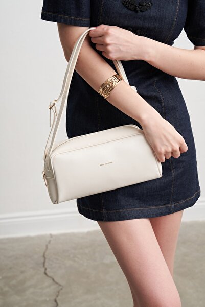 Shule Bags Cady Baguette Bag Cream