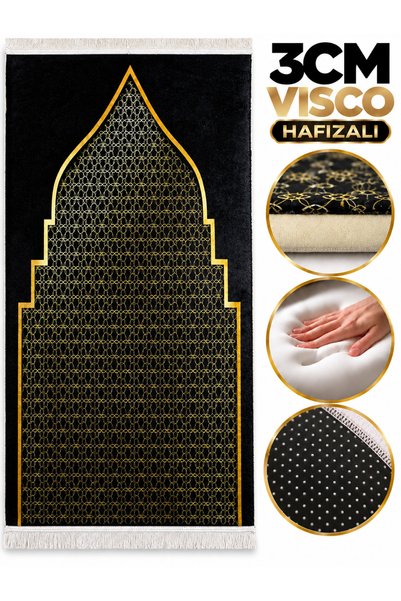 Carpetella 3cm Kalın Süngerli Yumuşak Seccade Yıkanabilir Çeyizlik Hediyelik ...