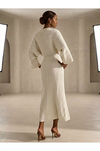 liva triko Women's Knitwear Long Dress Bat Sleeve